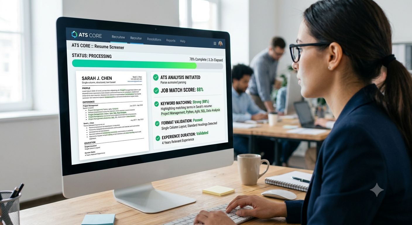 ATS-friendly resume example showing clearly structured work experience